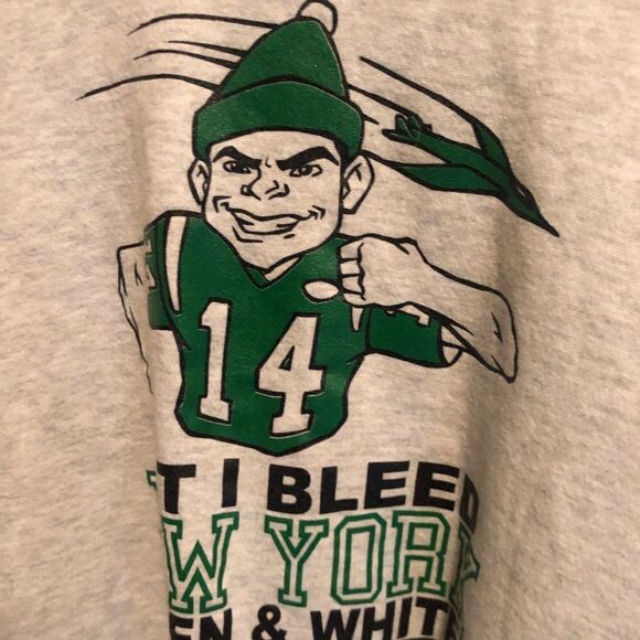 Vintage New York jets sweatshirt I bleed green - Picture 1 of 3